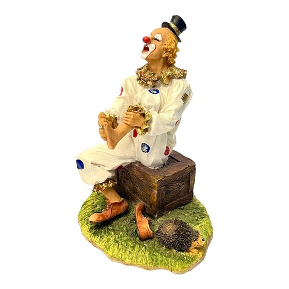 VTG Summit Collection Porcupine Quills In Foot CIRCUS CLOWN Resin Figurine 5.5" - Picture 2 of 7